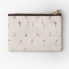 Looking for a zipper pouch to carry your makeup, pencils, phone, cards, change, or school supplies? This pouch is available in three sizes. Boho Florals, Aesthetic Boho