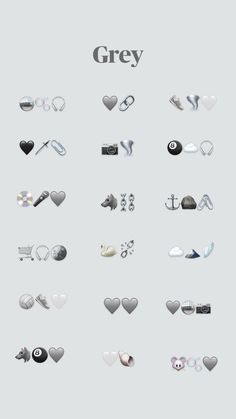 the grey background has many different types of objects