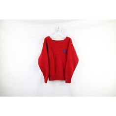 Vtg 90s Ralph Lauren Womens Large Spell Out Crest Heavyweight Wool Knit Sweater Womens Sweater Has Pilling Womens Size Large Measurements Are: 20 Inches Underarm To Underarm 26 Inches Top To Bottom Red Wool Check Out My Other Items In My Store! L559 90s Ralph Lauren, Wool Knit Sweater, Wool Sweaters Womens, Womens Sweater, Winter Sweater, Sweater Vintage, Pullover Sweater Women, Ralph Lauren Sweater, Knitting Women Sweater