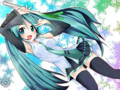 初音ミク 2000s Art, Miku Hatsune Vocaloid, Moe Anime, Style Anime, Wow Art, Old Anime, Kandy, Hatsune Miku, Blue Hair