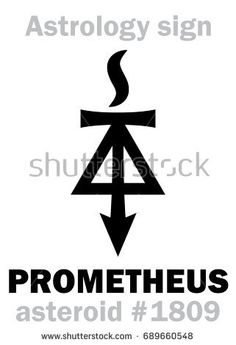 an astrological sign with the words promethus and arrows pointing up in different directions