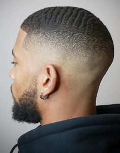 Bald Fade With Waves, Fade With Waves, Haircuts For Black Men, 360 Waves Hair, Temp Fade Haircut, Waves Hairstyle Men, Low Taper Fade Haircut, Men Fade Haircut Short