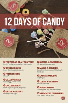 the twelve days of candy info sheet