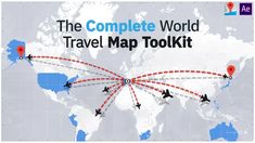 the world map tool kit for premire pro is shown in this graphic above it's image