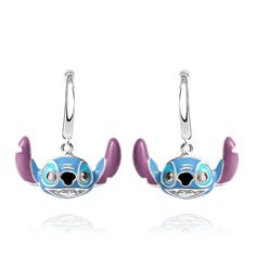 Elevate your style with our charming hoop earrings designed for Lilo & Stitch fans. These silver hoop earrings feature a delightful enamel dangling charm of Stitch, the mischievous yet lovable alien. Crafted from durable 925 sterling silver, these small hoop earrings are not only stylish but also made to last. They are designed with a convenient post back closure, ensuring a secure and comfortable fit for all-day wear. Stitch Necklace, Experiment 626, Stitch Earrings, Disney Earrings, Stitch Jewelry, Cartoon Heart, Anime Jewelry, Stitch Gift, Disney Gift