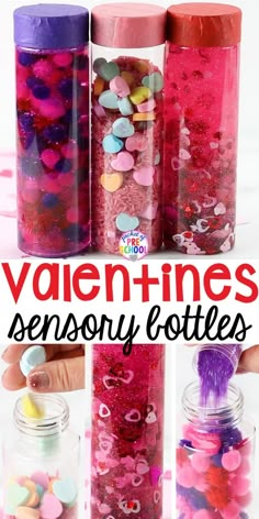 valentine's day gift idea for kids to make with their own jars and buttons