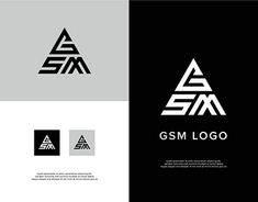 the letter s and m logo is made up of two letters, each with different shapes