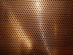 a close up view of a metal mesh