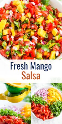 fresh mango salsa is an easy and healthy side dish that's ready in under 30 minutes