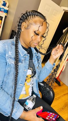 Bohemian Stitch Braids, 2 Feed In Braids, Cornrow Ponytail, Cornrows Braids For Black Women, Feed In Braids, Two Braid Hairstyles, Big Box Braids Hairstyles