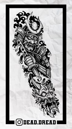 Gothic Japanese Tattoo, Japanese Forearm Tattoo Design, Tattoo Idea Sleeve, Japanese Stencil, Texas Chainsaw 3d, Dj Tattoo, Arm Tats