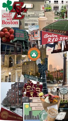 collage of boston sports related images