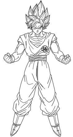 the dragon ball super saiyan coloring pages for kids to print out and color on