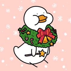 a snowman holding a wreath with stars and candy canes on it's chest