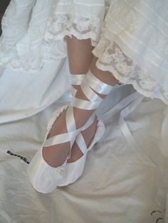 Welcome sweet bride!  I would be honored to make your wedding shoes! All of the shoes in my shop are individually custom made  by me, to each bride's specific measurements .  Please see the last photos for visual instructions on how to measure your feet while standing with your weight on them. 1. LENGTH 2. WIDTH 3. TOP WIDTH 4. HEEL WIDTH 5. ANKLE You MUST INCLUDE these measurements If you have any questions, please don't hesitate to ask.  Once I receive payment, complete measurement and color information (items 1 through 5) your order goes onto the schedule.  PLEASE be sure you are reachable through an Etsy conversation, to confirm all these details. If there is any inaccurate or missing information  Being able to reach you to clear this up,  will help me to serve you in a timely manner. White Ballet Slippers, White Ballet Shoes, Astoria Greengrass, Bridal Ballet Flats, Ballerina Wedding, Lace Bridal Shoes, Era Victoria, Wedding Ballet Flats, Bridal Slippers