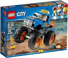 the lego city monster truck is in its box