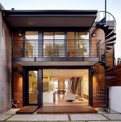 an open floor plan with stairs leading to the upper level