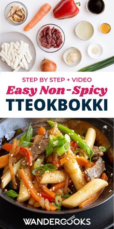 an image of easy non - spicy teokboki recipe