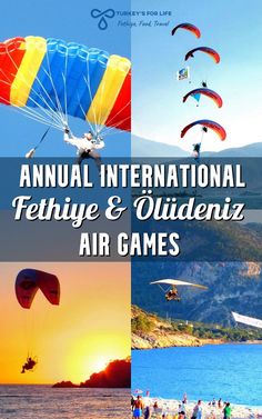 an advertisement for the international fethie and videniz air games