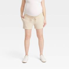 Keep your pregnancy style comfy and cool during sunny days with these Leisure Maternity Shorts from Isabel Maternity by Ingrid & Isabel™. The soft French terry fabric with added spandex offers the right amount of stretch over your bump while still being comfortable. The side pockets add functional flair to your look, while the full elastic waistband with drawstring closure provides a stay-put fit. Pair with tucked-in tees and flip flops for effortless, laid-back style. Maternity Shorts, Pre Pregnancy, Shipt Shopper, French Terry Fabric, Hem Style, Laid Back Style, Drawstring Waistband, Bottom Clothes, Maternity Fashion