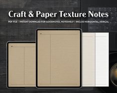 the craft and paper texture notes are lined up