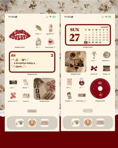 #Essen #Vintage_Carrd_Png #Couple_Phone_Layout #Red_Coquette_Phone_Layout Vintage Carrd Png, Background Aesthetic Homescreen, Red Coquette Phone Layout, Valentines Ios Homescreen, Home Screen Ideas Coquette, Phone Inspiration Red, Coquette Ios Layout, Iphone Layout Cute, Layout Ideas Phone