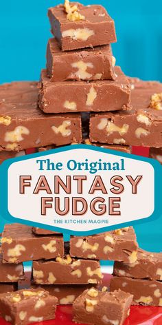 the original fantasy fudge is made with chocolate and nuts