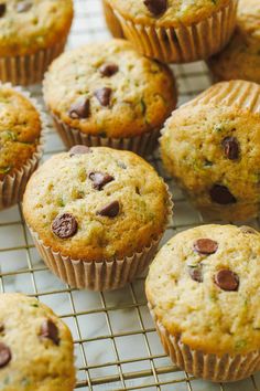 freshly baked muffins cooling on a wire rack