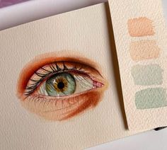 an eye is shown on top of a card