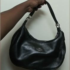 Brand New Metallic Black Coach Medium Size Shoulder Purse. Blackish Grey. Sold As Is. Black Purse Aesthetic, Shoulder Bags Aesthetic, Mini Black Bag, Black Mini Purse, Little Black Purse, Black Shoulder Purse, Thrift Board, Purse Aesthetic, Small Black Purse