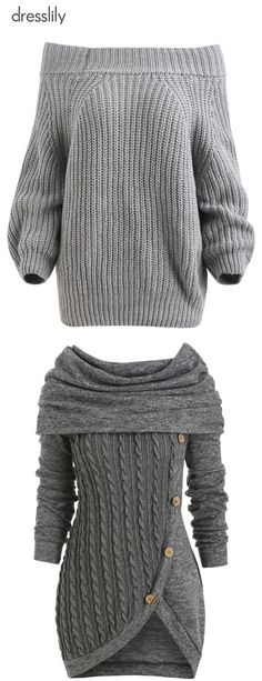 Trendy Sweaters & Cardigans for Final Sales! #dresslily #sweaters #cardigans #gray #outfits #forfall #cozy #winter #pullover Long Cardigans, Sweaters And Cardigans, Oversized Sweaters, Dream Outfits