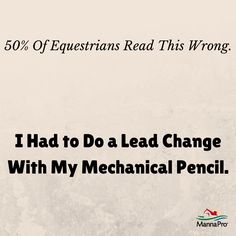 an advertisement with the words, i had to do a lead change with my mechanical pencil