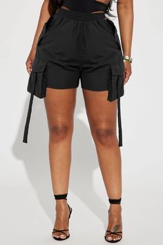 These MILITARY CARGO SHORTS are crafted from a combination of lightweight and durable fabric for optimal comfort and protection. The cargo pockets make them ideal for storing essential items. MILITARY CARGO SHORTS. Fabric Contents 100%POLYESTER Military Cargo Shorts, Sequin Top Dress, Night Out Tops, Black Only, Black Cargo, Tall Girl, Essential Items, Curve Dresses, Fashion Seasons