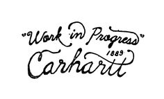 the word work in progress is written on a white background with black ink and handwritten lettering