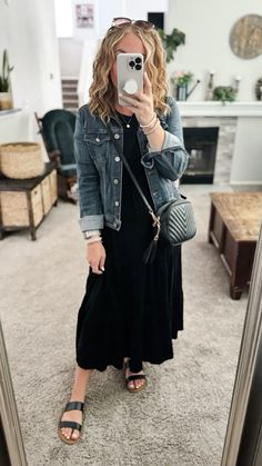 Comment SHOP below to receive a DM with the link to shop this post on my LTK ⬇ https://liketk.it/4Igo6

Black summer maxi dress with a denim jacket, black crossbody bag, and black sandals. Dress fits TTS. I sized up a half size for the sandals. 


// Summer outfits 2024,  casual workwear, teacher outfit, early fall outfit, petite Amazon fashion, casual mom outfit ideas, summer outfit amazon, Amazon outfit ideas, casual outfit ideas, spring outfit inspo, casual fashion, amazon summer fashion, amazon casual outfit, cute casual outfit, outfit inspo, outfits amazon, outfit ideas, amazon shoes, Amazon bag, purse, size 4-6, casual summer outfits, casual outfit ideas everyday, summer tops, summer fashion, summer bag f#summeroutfits  
 #ltkstyletip #ltkfindsunder50 #ltkworkwear Placement Outfits, Black Dress Casual Summer, Denim Jacket Outfit Summer, Black Summer Maxi Dress, Black Denim Jacket Outfit, Black Dress Outfit Casual