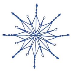 a blue snowflake is shown on a white background