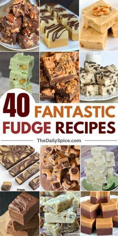 the top ten fantastic fudge recipes for desserts, snacks and drinks that are easy to make