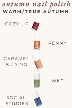 Autumn nail polish warm through autumn Autumn Color Palette Nail Polish