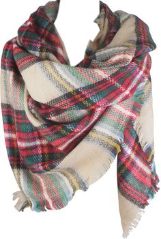 Features: LARGE AND COZY SHAWL - This oversized tartan wrap scarf measures 55"x55". It it a big square scarf, which can be folded in a triangle and wrapped around your neck. So you can wear them as a thick scarves or use it as a shawl poncho, or even a blanket. They are made of cashmere-like Acrylic, very soft and comfortable. VERSATILE AND STYLISH - Designed in versatile and various colors, easy to wear and pair with many different outfits. Fashionable and stylish. Tartan patterns, classic, sti Buffalo Plaid Blanket, Tartan Plaid Scarf, Cozy Shawl, Thick Scarf, Tartan Scarf, Scarf Material, Cozy Scarf, Plaid Blanket, Wrap Shawl