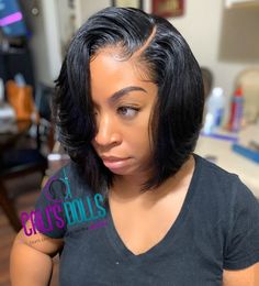 Curly Quick Weaves For Black Women, Quick Weave Bobs For Black Women Side Part, Bob With Closure Sew In, Bob Quick Weave With Closure, Quickweave Bob With Closure Side Part, Closure Bob Quick Weave Middle Part, Duby Hairstyles Weaving Bob, Sew In Bob With Closure, Sew In Bob Hairstyles With Closure