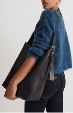 Madewell Bucket Bag, Madewell Bags, Bucket Tote, Madewell Denim, Tote Bag Leather, Shopper Tote, Magnetic Closure, Womens Tote Bags, Fashion Item