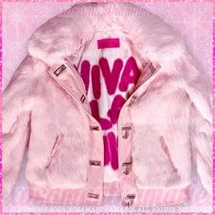 Juicy Couture Born In The Glamorous Usa. Viva La Juicy Rabbit Fur Jacket Coat Rare Htf Retired Retro Deadstock! Og Pam & Gela P&G Era - Circa 2005 True Vintage Quality! So Dreamy. You’ll Be The Hottest Snow Bunny Ever In This Stunning Beauty! The Ultimate Winter Wonderland Wardrobe + Statement Piece Cotton Candy Bubblegum Pastel Blush Rose Luxuriously Soft Plush 100% Rabbit Fur Genuine Supple Baby Pink 100% Leather Silver Metal Iconic J Button Closure Clasps Cuffed Sleeves & Hem, Two Side Pocket Coat Outfit Casual, Rabbit Fur Jacket, Juicy Couture Jacket, Snow Bunny, Cute Coats, Preppy Chic, Pink Rabbit, Blush Rose, Girl Celebrities