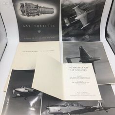 an old book with pictures of airplanes on it