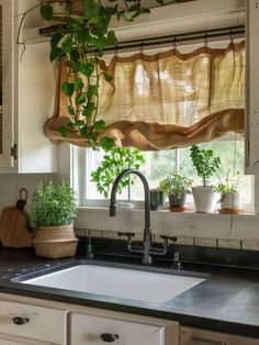 Kitchen Above Window Decor, Rustic Kitchen Window Ideas, Window Over Kitchen Sink Ideas, Farmhouse Kitchen Window Over Sink, Short Window Curtains Ideas, Kitchen Sink Window Ideas, Shelves In Front Of Kitchen Window, Kitchen Curtain Ideas Above Sink, Kitchen Window Decor Over Sink