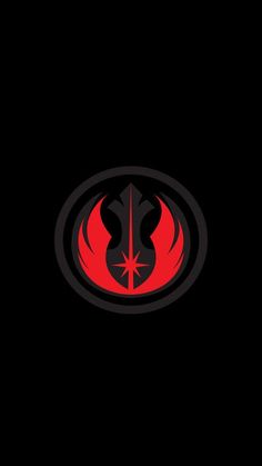 the star wars logo is shown in black and red colors, with a dark background