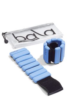 an image of a blue wristband and other accessories