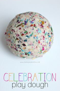 a celebration play dough with sprinkles on it