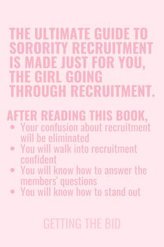 the ultimate guide to sorority recrutment is made just for you, the girl going through resume