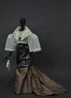 Filipino Historical Fashion, Traditional Filipina Outfit, Philippine Clothing Traditional, Terno Dress Filipino, Philipino Traditional Clothing, Filipiñana Dress Traditional, Filipina Dress Traditional, Filipino Clothing Traditional