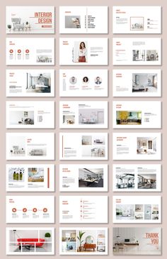 an image of a bunch of different layouts for a webpage or presentation design